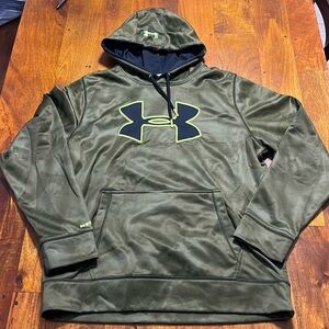 Men’s Under Armour Storm Green Hoodie Size Large Loose fit